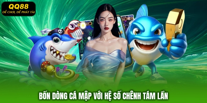 Bốn dòng cá mập với hệ số chênh tám lần