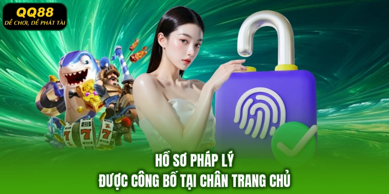 Hồ sơ pháp lý được công bố tại chân trang chủ
